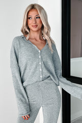 Henrik Lightweight Button Cardigan (Heather Grey)
