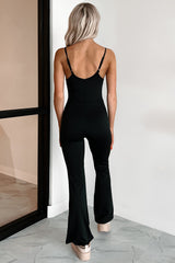 Horizon Chaser Flare Leg Jumpsuit (Black)