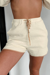 Early Calls Geometric Knit Lounge Set (Ivory)