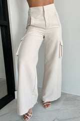 Finally On Time Cargo Pants (Cream)