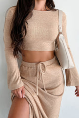 Cafe Cutie Flared Sleeve Top (Oatmeal)