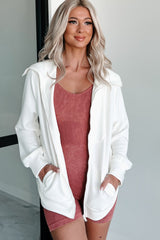 I'm Just Warming Up Zip-Up Active Jacket (Ivory)