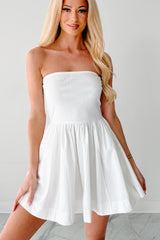 Creating My Future Strapless Mini Dress (White)