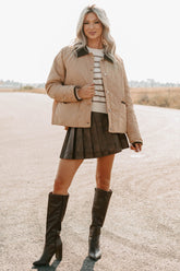 Up & Coming Quilted Barn Jacket (Camel)