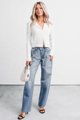 Blanket Hour Cable Knit Cropped Cardigan (Off-White)