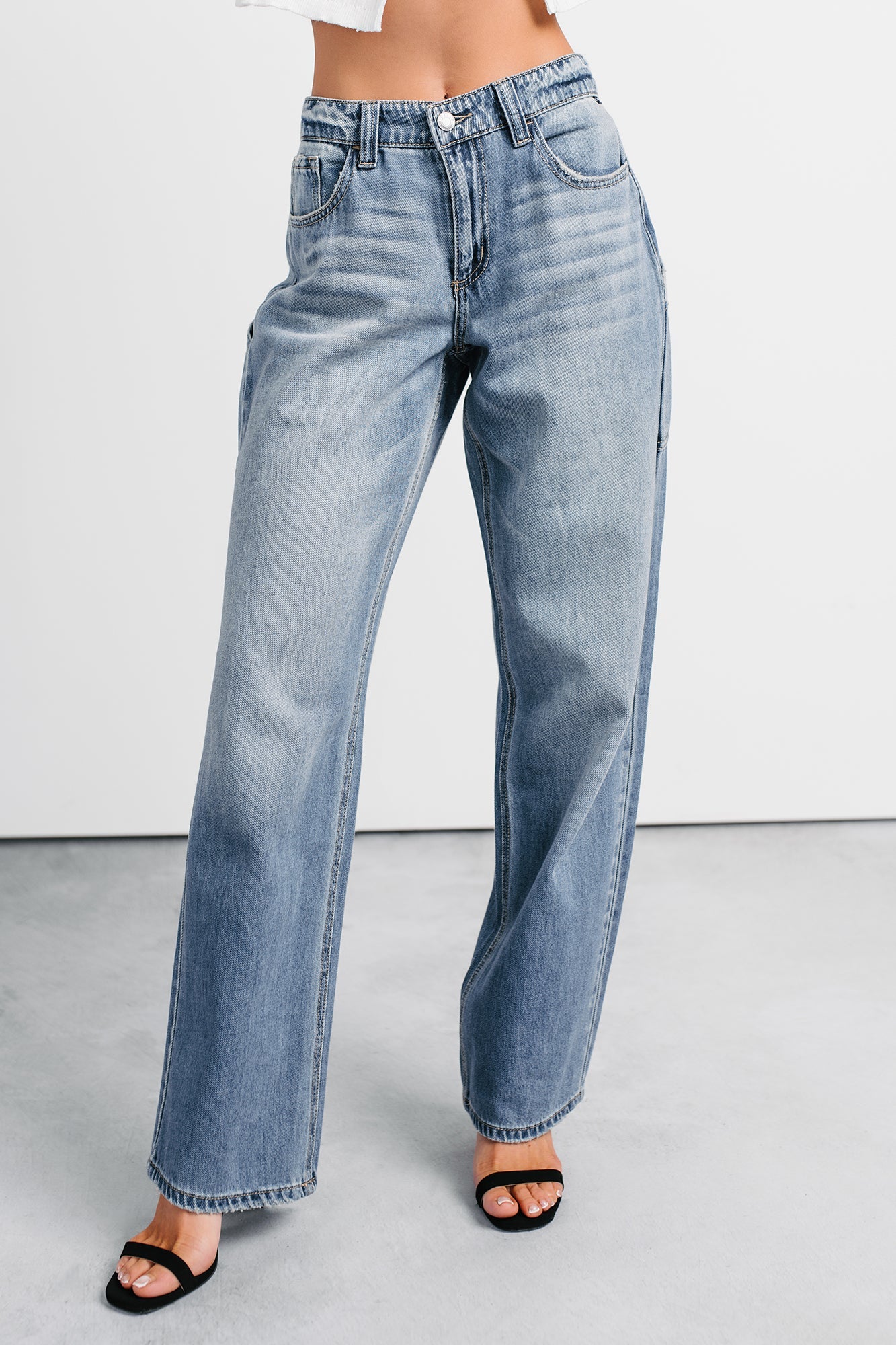 Kella Mid Rise Baggy Cello Jeans (Medium)