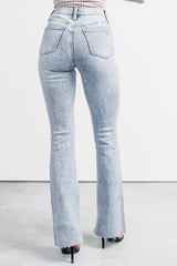 Lorelai Tummy Control Rhinestone Flare Saige Jeans (Light)