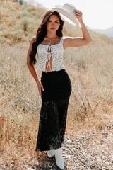 Cupid's Favorite Sleeveless Floral Top (Ivory)