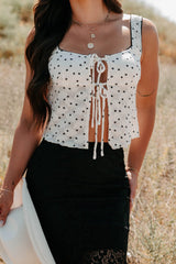 Cupid's Favorite Sleeveless Floral Top (Ivory)