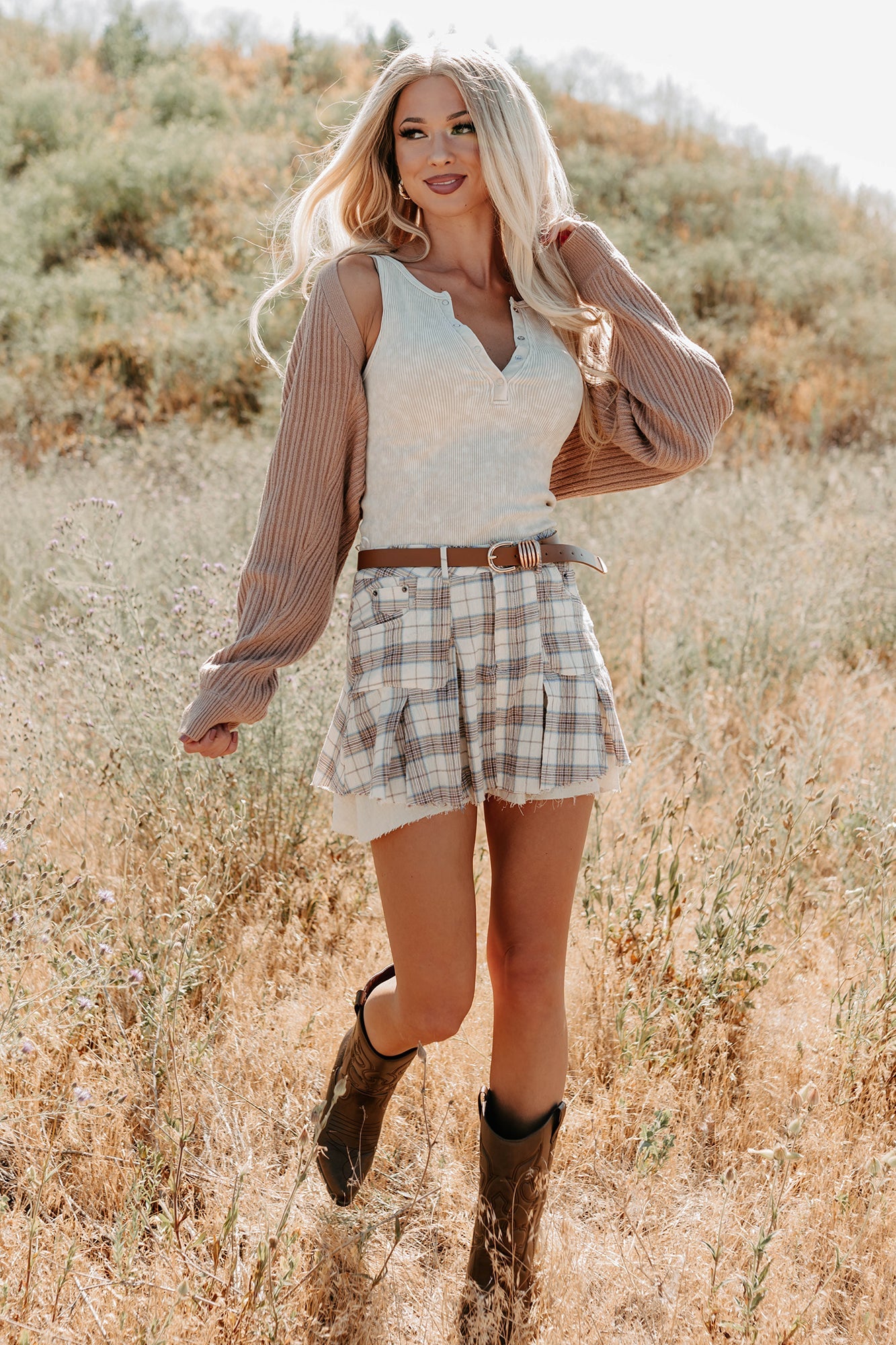 Toasted Coconut Season Bolero Shrug Cardigan (Dark Taupe)