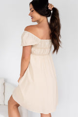 Rural Roots Linen Mini Dress (Natural)