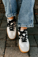 Vibes In Motion Lace-Up Platform Sneakers (Beige)