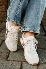 Chase The Wins Lace-Up Mesh Sneakers (Leopard)