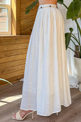 Desert Muse Mello Rope Belt Maxi Skirt (Off White)