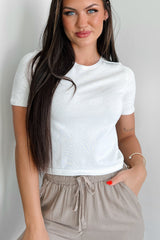Balancing It All Lightweight Sweater Tee (White)