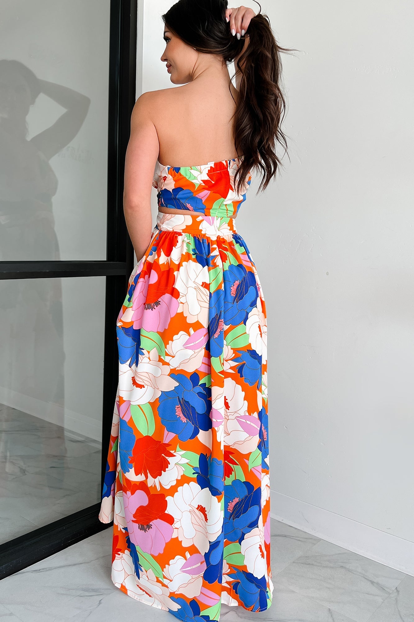 Grow Wild One Shoulder Floral Maxi Dress (Multi)