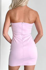 Forever Was A Lie Lace Detailed Tube Dress (Lavender)