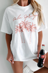 "Palm Springs" Graphic T-Shirt (White)
