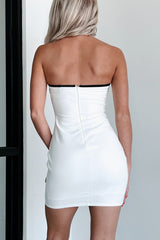 Upscale Energy Strapless Mini Dress (Off White)
