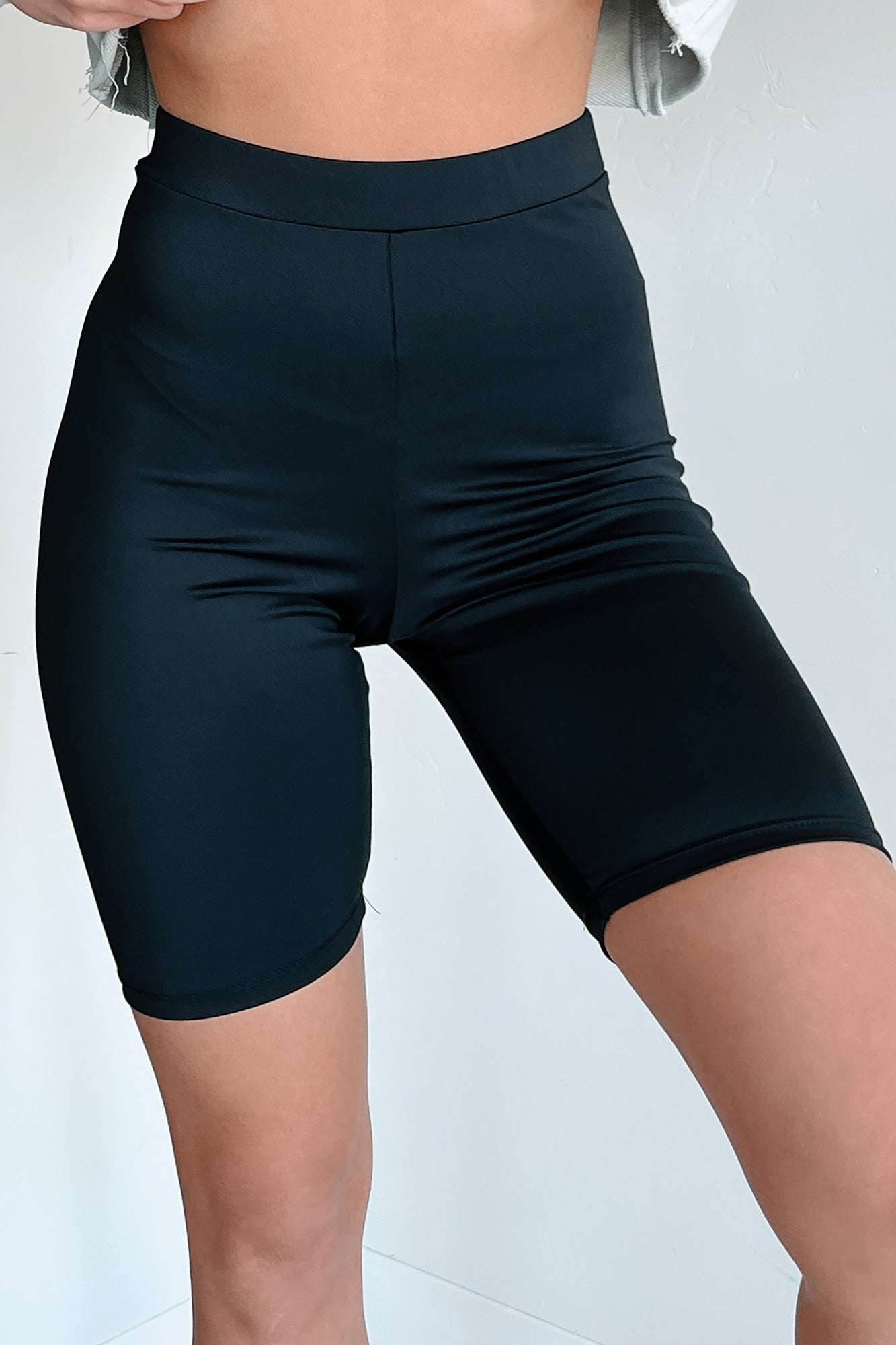 Hustle For The Muscle High Waist Biker Shorts (Black)