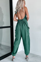 Lockwood Wasabi Mint Halter Jumpsuit (Green)