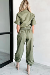 Problem Free Utility Jumpsuit (Olive)
