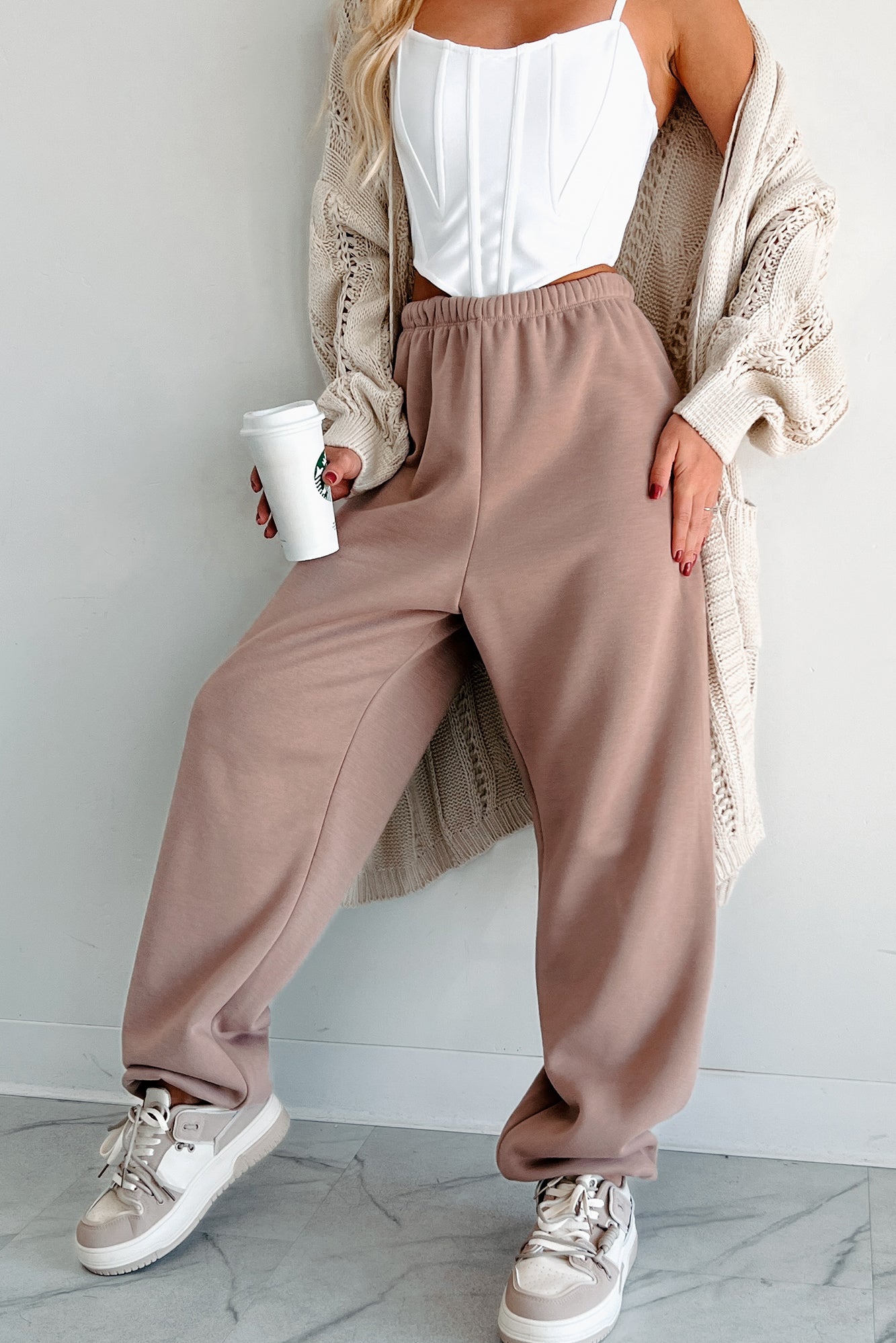 Comfort Is Luxury Oversized Jogger Sweatpants (Mocha)