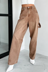 Zander Utility Baggy Jeans (Brown)