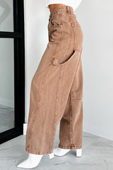 Zander Utility Baggy Jeans (Brown)