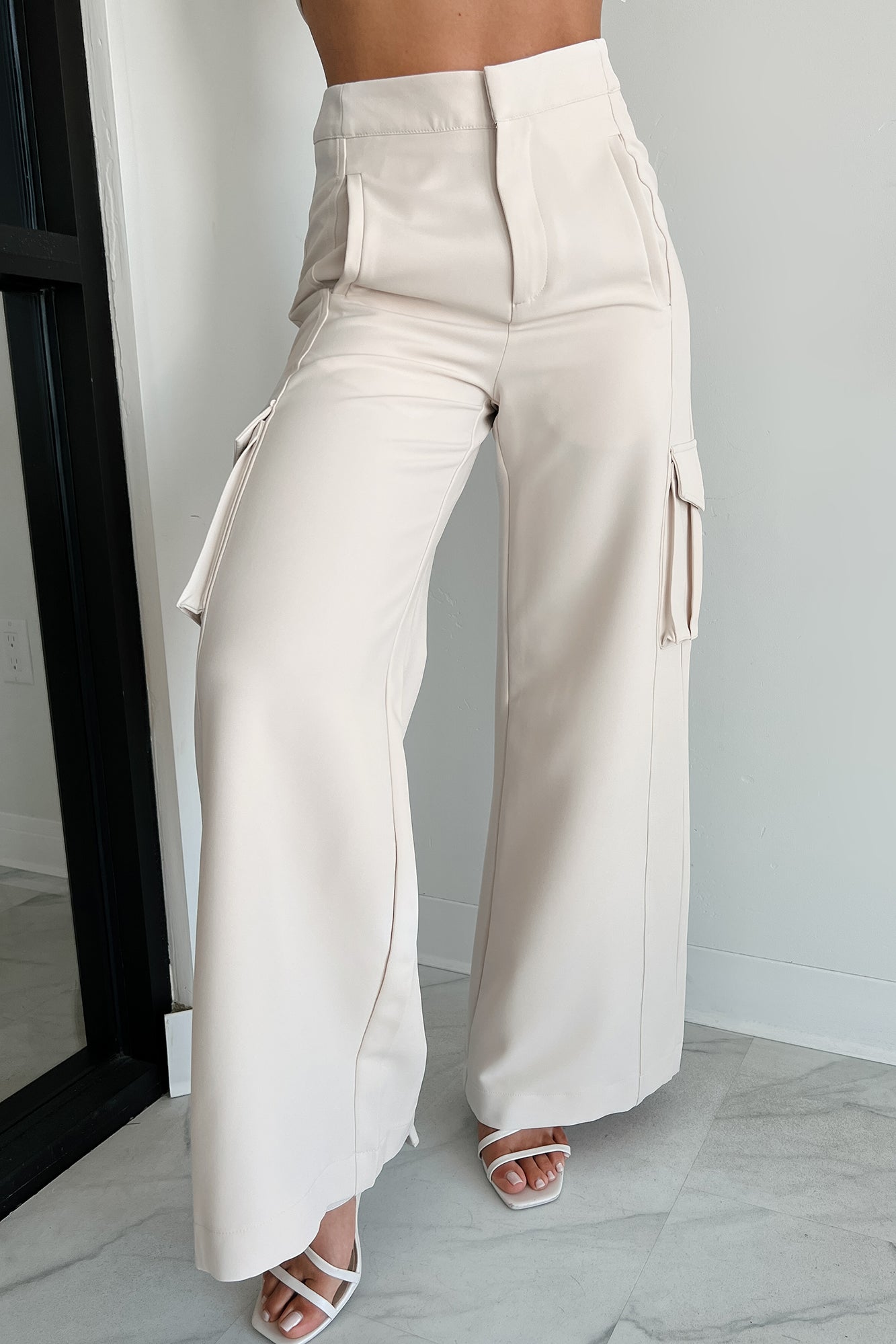 Finally On Time Cargo Pants (Cream)