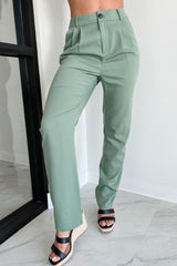 Sophisticated Pursuits Straight Leg Dress Pant (Olive)
