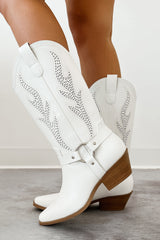 Bales Of Love Western Cowboy Boot (White)