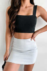 Terrific Timing Mineral Wash Mono B Crop Tank (Black)