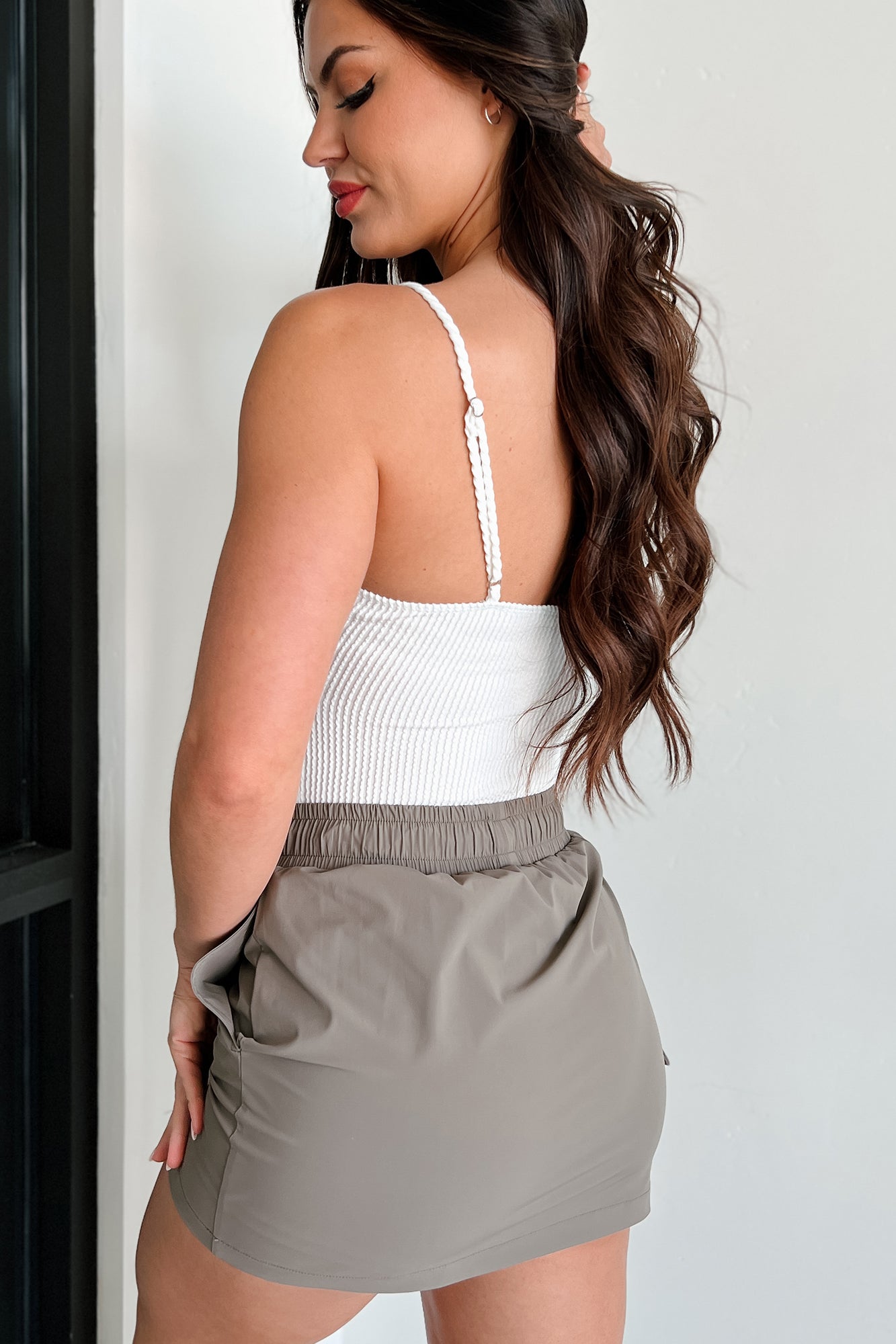 Changing My Perspective Ribbed Cami Bodysuit (White)