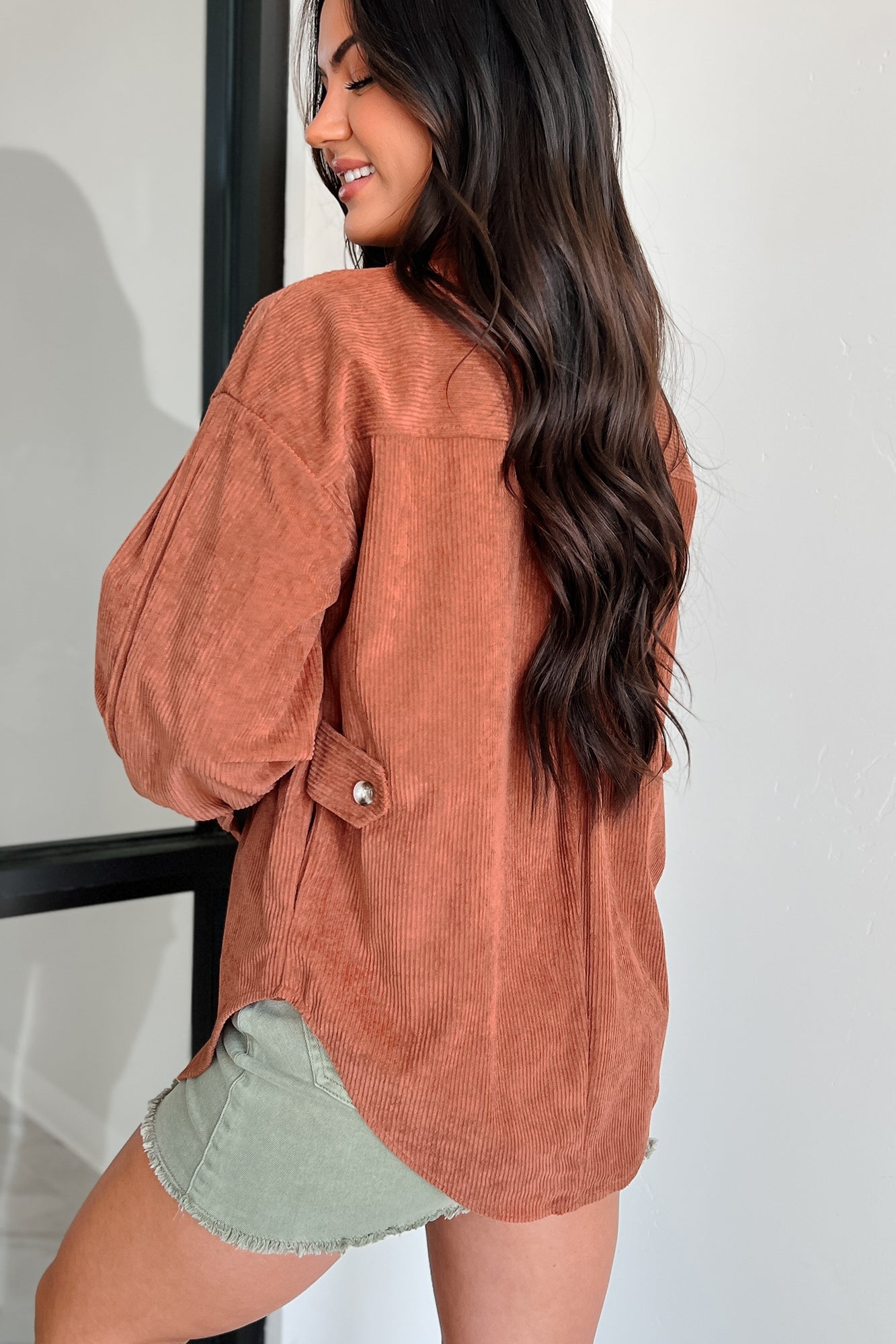 Harlan Corduroy Shacket (Copper)
