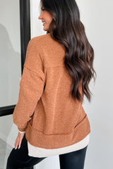 Iona Knit Shacket (Brown)