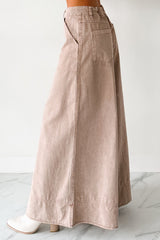 Norris Ultra Wide Leg Mustard Seed Jeans (Mocha Mousse)