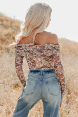Daisy Fresh Off The Shoulder Floral Bodysuit (Cream)