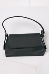 Turn On Charm Faux Leather Handbag (Black)