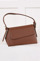 Turn On Charm Faux Leather Handbag (Brown)