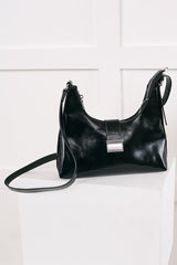 Vogue Visionary Faux Leather Handbag (Black)