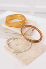 Whimsy Wins Three Piece Chunky Bangle Set (Multi)