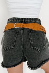 Can't Be Tamed Studded Multi Strap Belt (Light Brown)