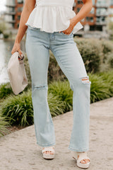 Michael Mid Rise Cello Flare Jeans (Light)