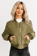 Call This Love Windbreaker Jacket (Olive)
