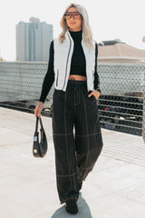 No Plot Needed Parachute Jogger Pants (Black)