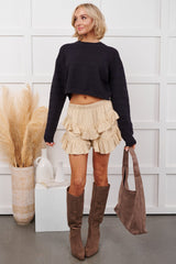 No Compromises Textured Knit Sweater (Black)
