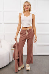 Hey Cutie Fleece Sweatpants (Wood Rose)