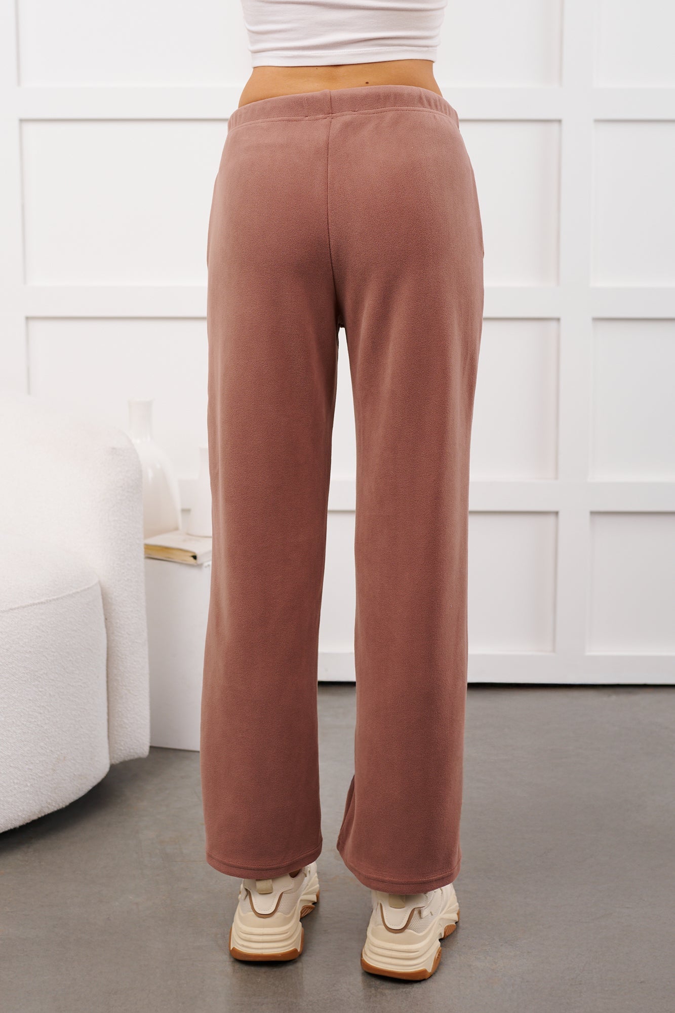 Hey Cutie Fleece Sweatpants (Wood Rose)
