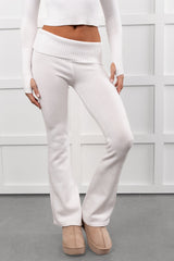 Wait & See Ribbed Two Piece Lounge Set (White)